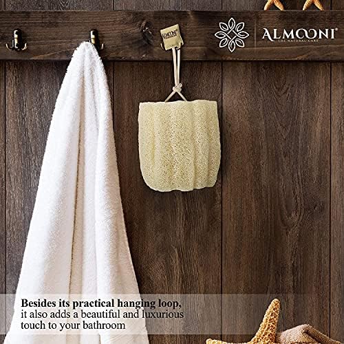 ALMOONI Natural Loofah Body Scrubber, Egyptian Loofah Sponge, 2 Count - Image 4