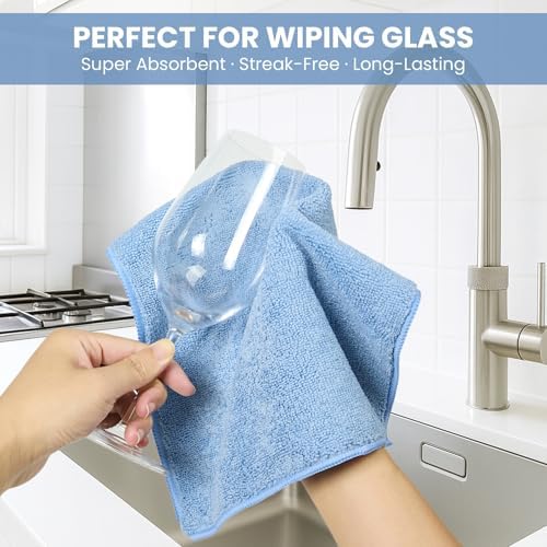 SIFANGKE Microfiber Cleaning Cloth, 52 Pack Assorted Color Cleaning Rags for Housekeeping, Colorful Reusable Microfiber Towels for Car, Kitchen, Bathroom and Household Cleaning Supplies, 11.8"X11.8" - Image 4