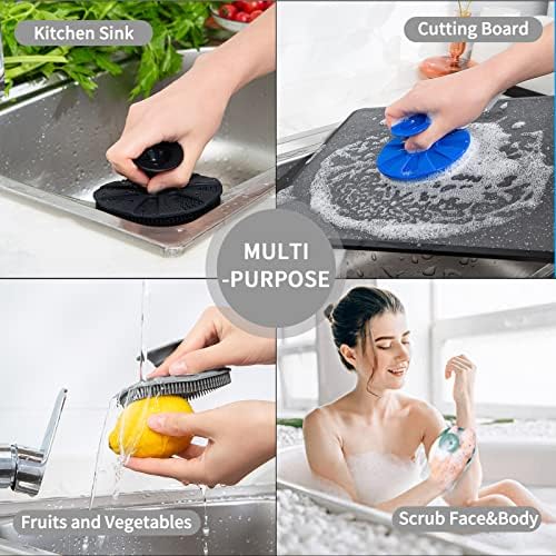 Silicone Dish Scrubber, Non-Scratch Scrub Spong for Washing Dish, Pot, Pan - Image 6