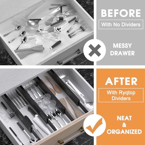 Bamboo Drawer Dividers, Adjustable Drawer Organizers, Fits 17.6–21" Drawers - Image 2