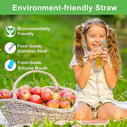 Kynup Reusable Metal Travel Straws with Case & Cleaning Brushes (4Pack) - Image 6
