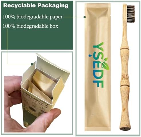 Bamboo Toothbrushes, Natural Horsehair Bristles, 2-Pack - Image 5