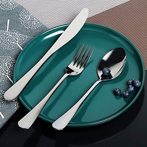 Travel Utensils Set with Case Reusable Portable Cutlery Set Stainless Steel 8pcs Including Dinner Knife Fork Spoon Chopsticks Straws(Silver) - Image 4