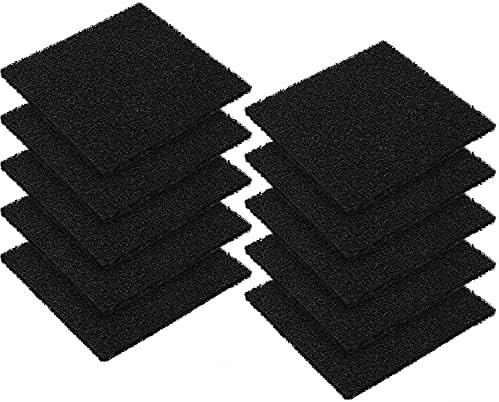 10 Pack Square Compost Bin Filters Spare Activated Carbon Filter Sheets for Indoor Kitchen Compost Bucket Countertop and Recycle Bin (5 Inches) by Unknown