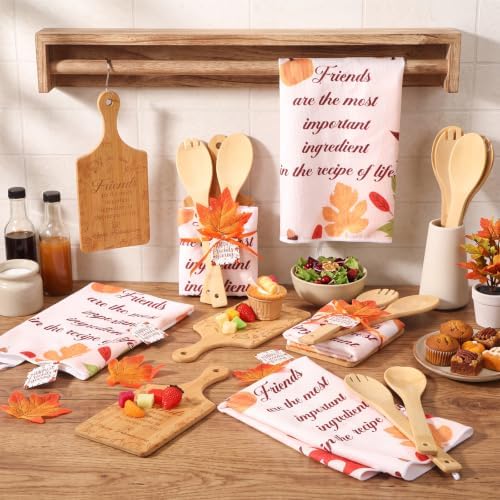 Geelin 31 Pcs Friendsgiving Gifts Bamboo Cutting Board Towels Spoons - Image 4