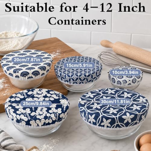 Sitsink Beeswax Bowl Covers Indigo Reusable Food Wrap 5 Pack - Image 2