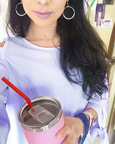 Hiware Reusable Silicone Straws, Long Flexible Silicone Drinking Straws with Cleaning Brushes for 30 oz Tumblers - 10 Pieces - BPA-Free - No Rubber Taste - Image 6