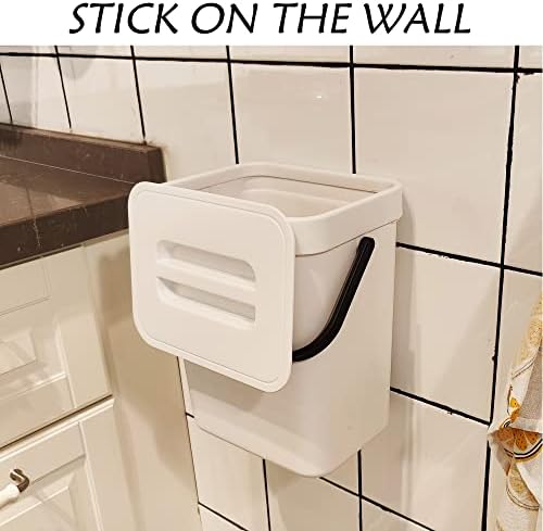stonespace 1.3 Gal Kitchen Compost Bin, Hanging Trash Can for Cabinet Door - Image 4