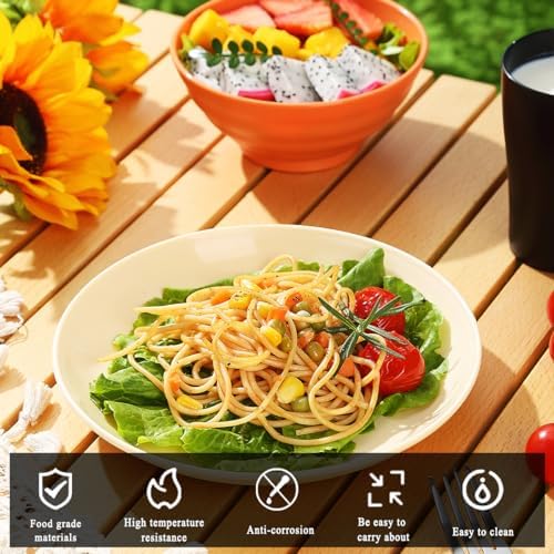 Kyraton Camping Utensils - Mess Kit for Travel, Picnic, Outdoor, Camping Gear - Silverware Set, Cup, Bowl, Plate - Essentials for 4 - Image 4