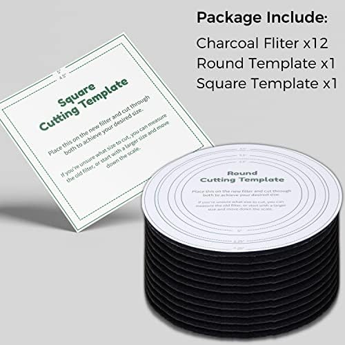 Perfnique Compost Bin Charcoal Filters, 12 Pack Filter Replacement for Compost Bucket, Kitchen Compost Bin Countertop Filters, Longer Lasting Activated Carbon Filters for Kitchen Pail Composter - Image 3