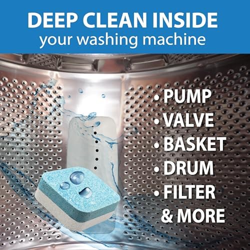 SANI 360° Washing Machine Cleaning tablets, 12 pack is Formulated with Enzyme, Deep Cleans and Deodorizes Front and Top Loading Washers use up to 1-year supply Unscented - Image 4