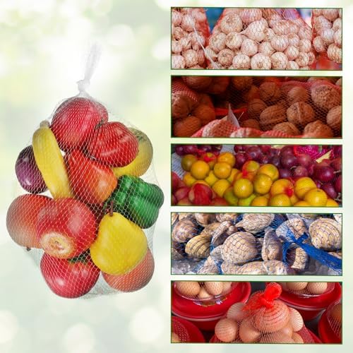 uxcell 150pcs Egg Hatching Bags, 24 Inch Mesh Nylon Netting Reusable Produce Mesh Bags Strong Stretchable Plastic Seafood Boil Bags for Fruits Vegetables Storage, White - Image 5