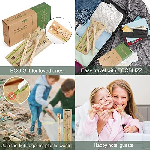 Bamboo Toothbrushes Soft Bristles Adult - 8 Pack Eco-Friendly Bamboo Toothbrushes Individually Wrapped - Sealed Soft Bristle Toothbrush - Biodegradable Natural Wooden Toothbrush - Image 3