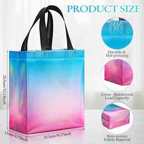 Eccliy 80 Pcs Reusable Gift Bags, Medium, Gradient Color - Image 3