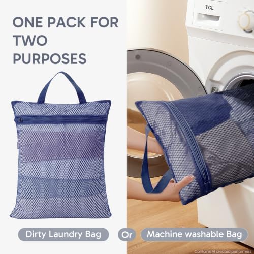 OlarHike Packing Cubes for Travel,Gifts for Women Mom,Anti-Tearing Suitcase Organizer for Luggage with Shoe & Hanging Toiletry Bag,Vacation Essentials & for Cruise Ship,10 Set,Dark Blue Floral - Image 5
