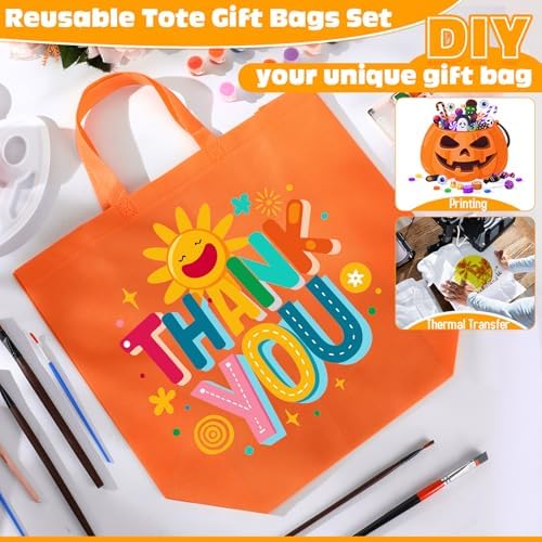 Windyun Reusable Grocery Bags Large Non Woven Shopping Bags with Handles Foldable Portable Tote, 16x6x12 Inch - Image 5