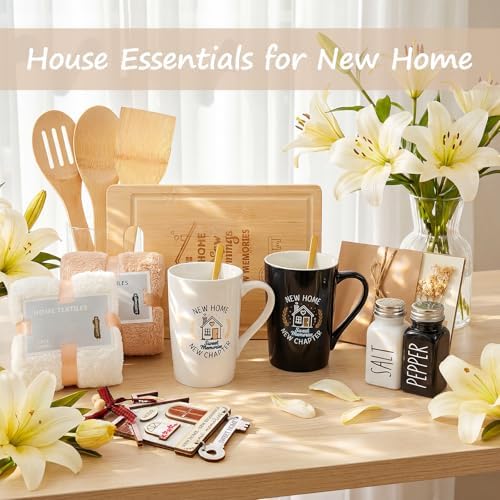 House Warming Gifts New Home Closing Gift Basket with 2 Coffee Mug and Welcome Mat New Home Box Housewarming Present for Couple,Home Buyers,Women,Men,Friend - Image 3
