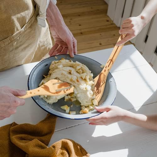 The Little Mermaid Organic Bamboo Spoons for Cooking Personalized Cartton Pattern Kitchen Burned Utensils Spatula Household Items Non-stick Kitchen Cookware Ideal Housewarming Present for Family - Image 4