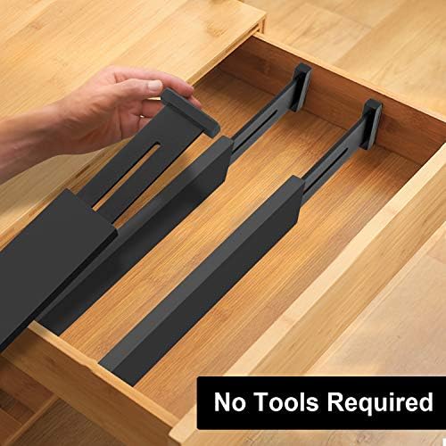 Bamboo Drawer Dividers, Adjustable Drawer Organizers, Fits 12.6–16" Drawers - Image 6