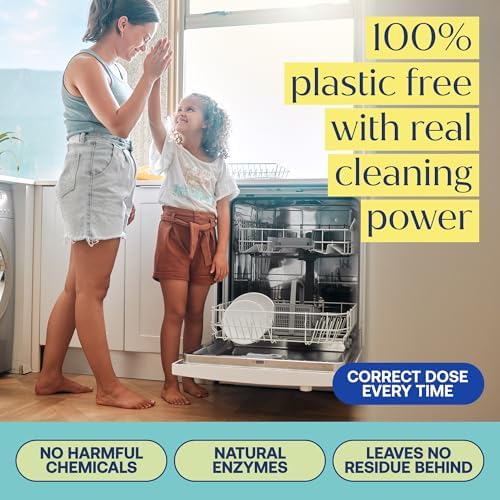 Fab Tab 100% Plastic-Free Dishwasher Detergent Tablets, 40ct, Free & Clear - Image 2