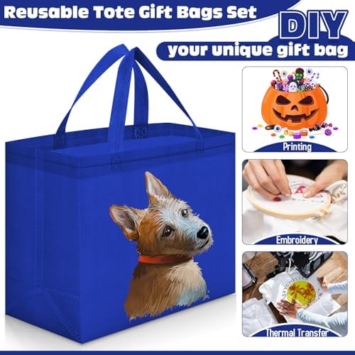 Windyun Reusable Grocery Bags Non Woven with Handles - Image 6