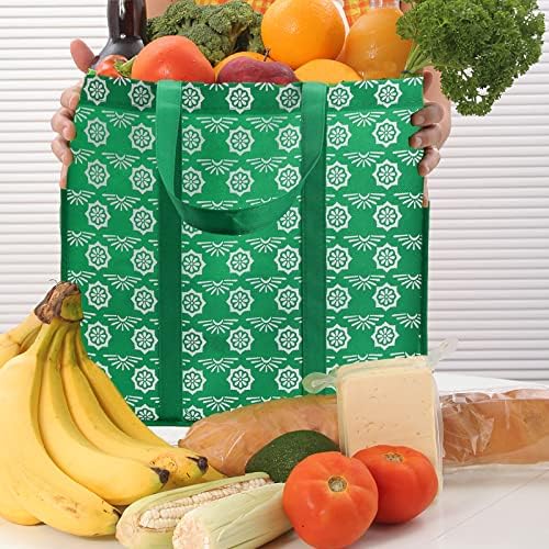 Frcctre 12 Pack Reusable Grocery Bags, Large Foldable Shopping Tote Bags with Long Handles Heavy Duty Reusable Bags for Shopping Groceries Clothes - 6 Assorted Colors - Image 2