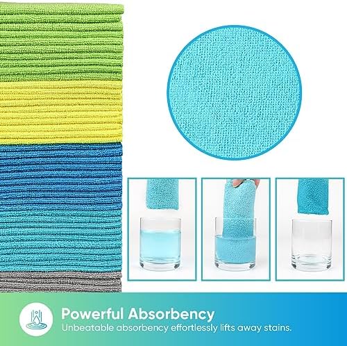 HOMEXCEL Microfiber Cleaning Cloth 400 PK, Towels for Cars, Shop Rags - Image 3