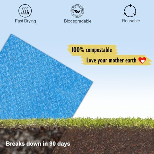 MoLKENE Swedish Dishcloths for Kitchen, 6 Pack Cellulose Sponge Cloths - Image 6