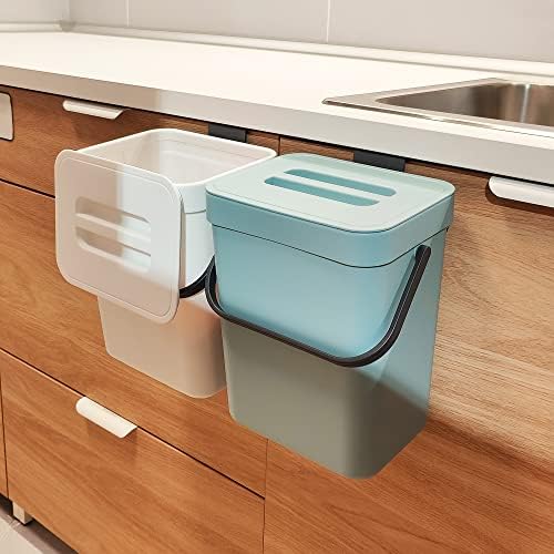 stonespace 1.3 Gal Compost Bin, Hanging Kitchen Trash Can with Sealed Lid by stonespace