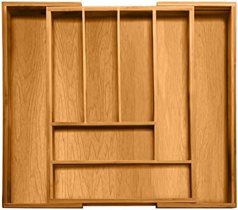 Bellemain Bamboo Kitchen Drawer Organizer, Expandable 8-Slot Tray - Image 6