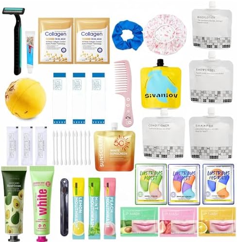 41Pcs Travel Size Toiletries,Travel Toiletries Set–Travel Kit for Women Men,Complete Travel Set for Airplane Vacation Overnight Essentials by Unknown