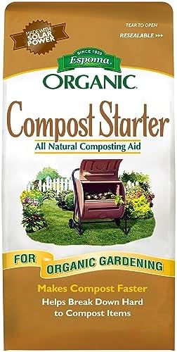 Espoma Organic Compost Starter; All-Natural Composing Aid Helps Break Down Organic Matter to Make Rich Compost for Organic Gardening. 4 lb. Bag; Pack of 1 by Espoma