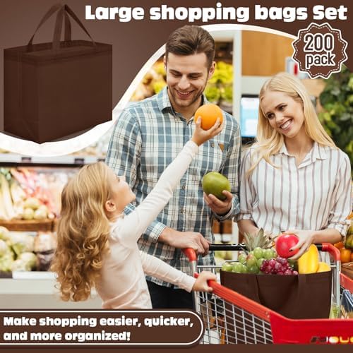Windyun Reusable Grocery Bags Non Woven with Handles - Image 2