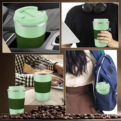 CS COSDDI 12 oz Coffee mug - Stainless Steel Coffee Cup with Leakproof Lid - Image 6