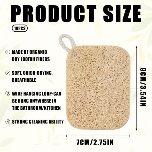 10Pcs Kitchen Sponges - Natural, Reusable and Eco-Friendly - Image 2