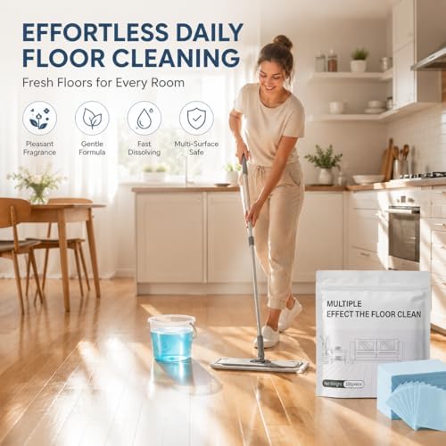 100/200/300 Pcs Multi-Surface Floor Cleaning Tablets, Multi-Effect Floor Clean Tablets, Dissolvable Mopping Refill for Tile, Vinyl, Hardwood, Laminate & Sealed Hard Floors (Pink(Peach),100pcs) - Image 4
