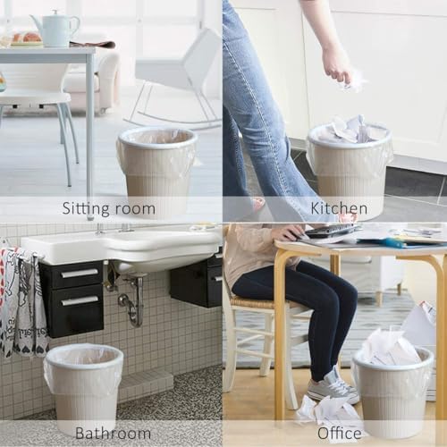Small Trash Bags 1.2 Gallon, Biodegradable Gallon Waste Bag, Mini Compostable Strong Bathroom Wastebasket Can Liners Garbage Bags for Home Office Kitchen Fit 5 Liter 5L, 1 Gal, (120 Counts,White) - Image 3