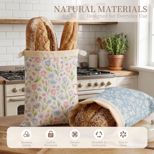 Beeswax Sourdough Bread Bags for Homemade Bread, XL Reusable Bags, 2 Pack - Image 6