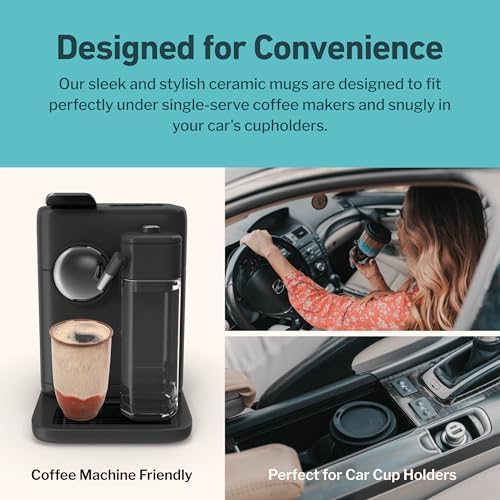 NOVA CERAMICS Travel Mugs - Ceramic Tumbler With Lid – Ceramic Travel Mug To Go Cup – Microwave & Dishwasher Safe Ceramic Coffee Tumbler - Gifts For Women Men Him Her – 12oz – Jupiter - Image 6
