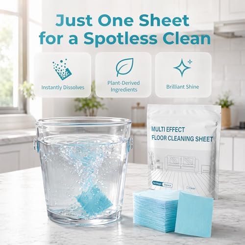 Multiple Effect the Floor Clean- 100 Piece, 2026 New Dissolvable Floor Clean Tablets for Mopping, Remove stubborn stains, Multiple Effect Floor Cleaner Tablet Sheets for All Floors (Pink) - Image 3
