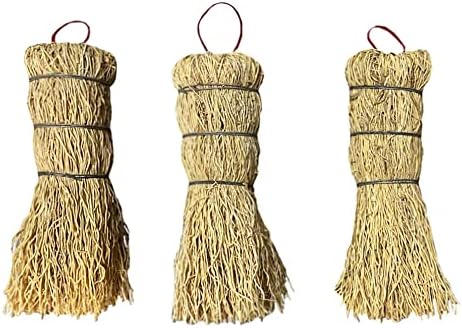 Coladera Set of 3 Natural Fiber Dish Brush Cleaners Mexican Escobetas Molcajete with Hangers Sustainable Kitchen Cleaning Scrubber Brushes for Pots Sinks and Pans Cepillo Limpia Trastes Yellow by Unknown