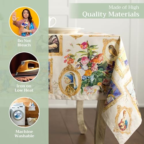 Maison d' Hermine Table Cloth Square Table Reusable 100% Cotton 60"x60" - Image 3