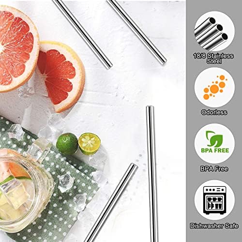 Replacement Straw Compatible with Stanley 40 oz 30 oz Cup Tumbler, 6 Pack Reusable Straw with Cleaning Brush, Plastic, Stainless Steel - Image 5