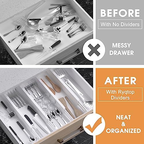 Bamboo Drawer Dividers, Adjustable Drawer Organizers, Fits 12.6–16" Drawers - Image 3