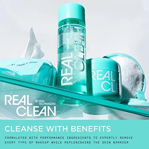 Real Techniques Real Clean Makeup Remover Pads, Reusable Makeup-Removing Rounds, Dual-Sided For Toner, Essence, Eye & Face Makeup Removal, For All Skin Types, 2 Count (Pack of 2) - Image 6