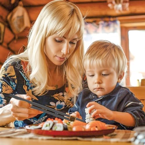 2 Sets Plastic Reusable Utensils Set with Case, Travel Chopsticks Fork Spoon Knife Set for Lunch Box, Portable Cutlery Sets for Travel Camping Daily Use (Black, Grey) - Image 6