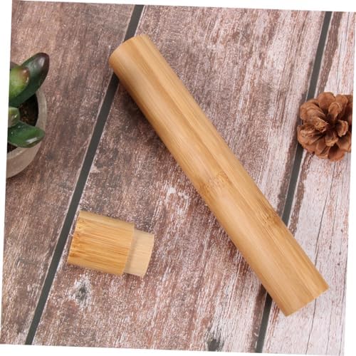 Bamboo Toothbrush Tube Case Handmade Vintage Portable Travel Holder - Image 4