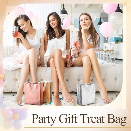 Eccliy 80 Pcs Reusable Gift Bags, Medium, Gold,Silver,Rose Gold - Image 5