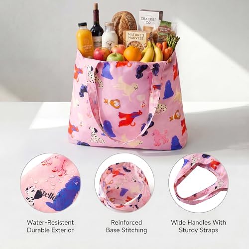 Stelle Lightweight Reusable Grocery Bag with Handles Ripstop Nylon Foldable Tote Shopping Bags for Travel and Groceries - Image 4