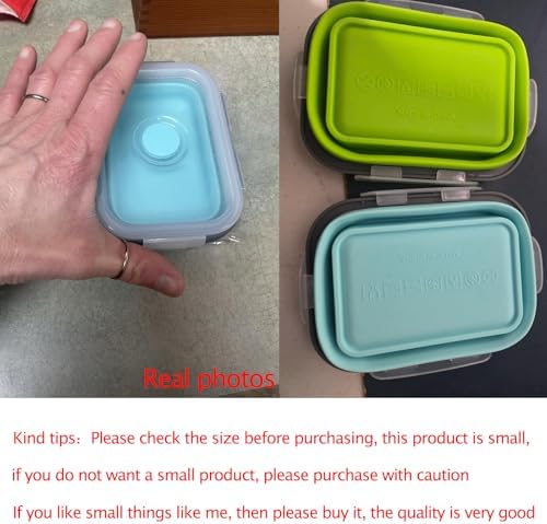 2 Pcs Collapsible Food Storage Containers with Lids and Vent, Silicone Food Storage Containers, Microwave Freezer Dishwasher Safe - Image 4